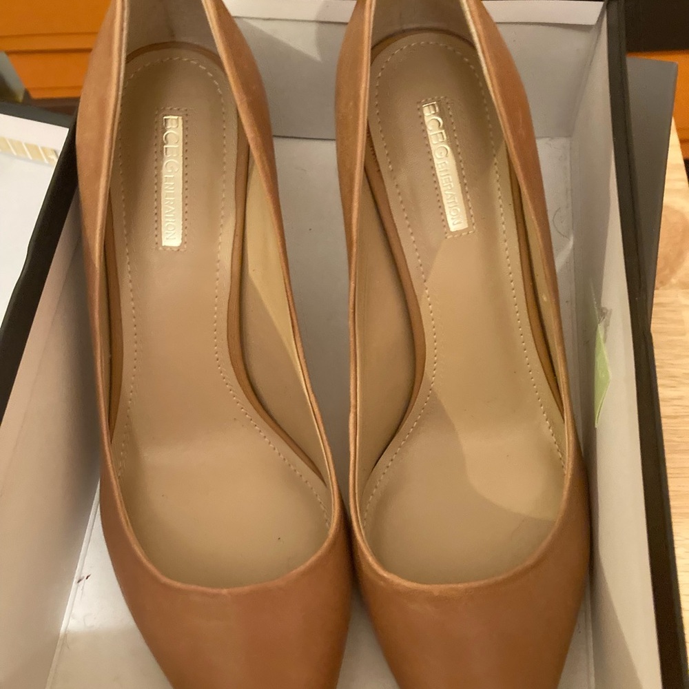 BCBGeneration Women's Pointed-Toe Pumps in Dark Tan